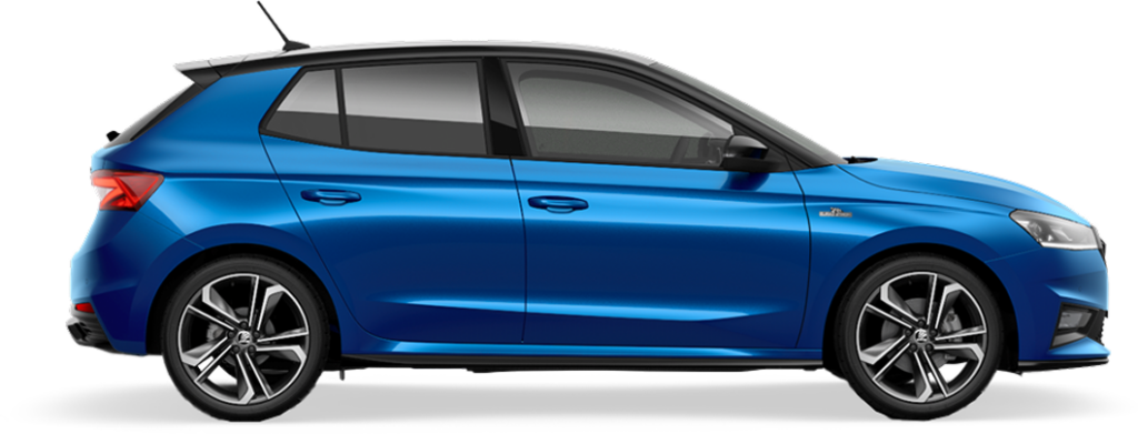 Skoda Fabia bleue